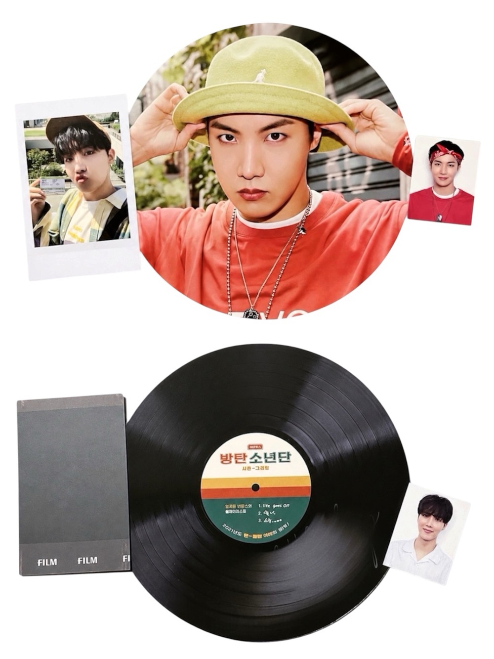 BTS SEASONS GREETINGS 2021 J-HOPE PHOTO SET + STICKER SHEET (4PCS) - NEW
